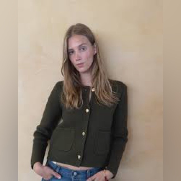 Alex Mill Olive Green Cardigan Sweater - Picture 5 of 11